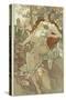 The Seasons: Autumn, 1896-Alphonse Mucha-Stretched Canvas