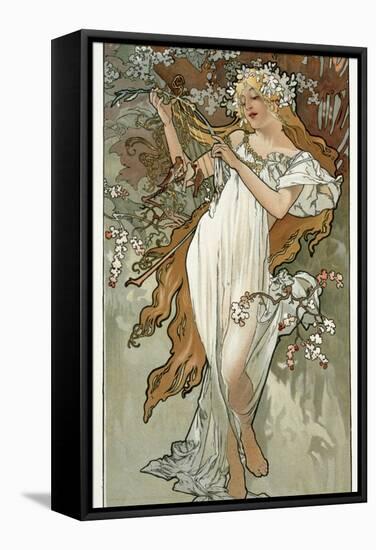 The Seasons: Spring, 1896-Alphonse Mucha-Framed Stretched Canvas