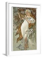 The Seasons: Spring, 1896-Alphonse Mucha-Framed Giclee Print