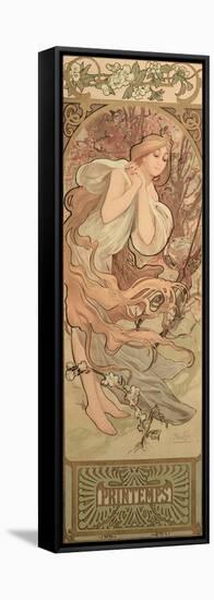 The Seasons: Spring, 1897-Alphonse Mucha-Framed Stretched Canvas
