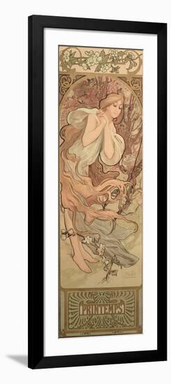 The Seasons: Spring, 1897-Alphonse Mucha-Framed Giclee Print