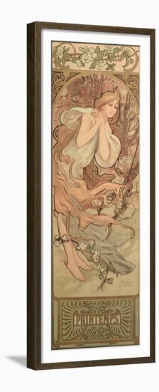 The Seasons: Spring, 1897-Alphonse Mucha-Framed Premium Giclee Print