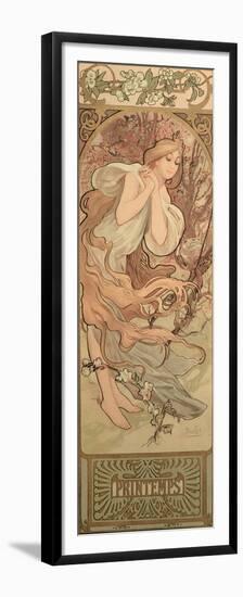 The Seasons: Spring, 1897-Alphonse Mucha-Framed Premium Giclee Print