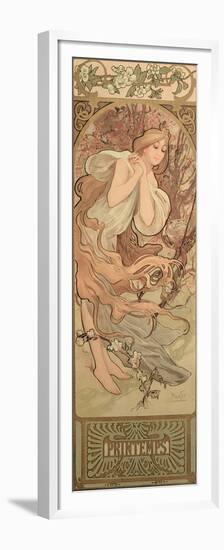 The Seasons: Spring, 1897-Alphonse Mucha-Framed Premium Giclee Print