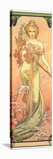 The Seasons: Spring, 1900-Alphonse Mucha-Stretched Canvas