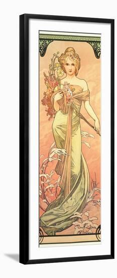 The Seasons: Spring, 1900-Alphonse Mucha-Framed Giclee Print