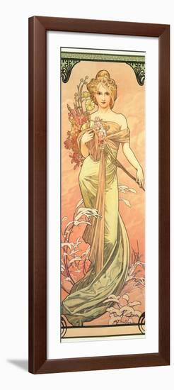 The Seasons: Spring, 1900-Alphonse Mucha-Framed Giclee Print