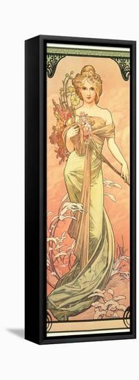 The Seasons: Spring, 1900-Alphonse Mucha-Framed Stretched Canvas