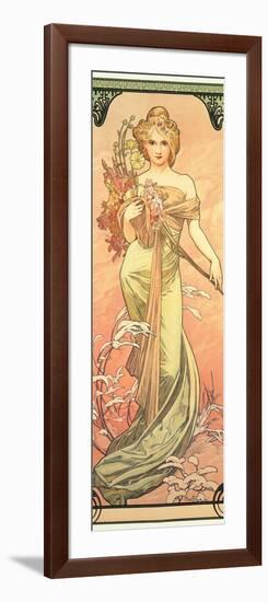 The Seasons: Spring, 1900-Alphonse Mucha-Framed Giclee Print
