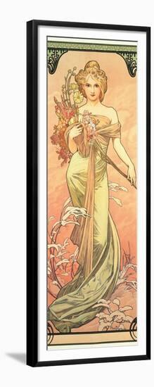 The Seasons: Spring, 1900-Alphonse Mucha-Framed Giclee Print