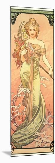 The Seasons: Spring, 1900-Alphonse Mucha-Mounted Giclee Print