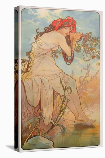 The Seasons: Summer, 1896-Alphonse Mucha-Stretched Canvas