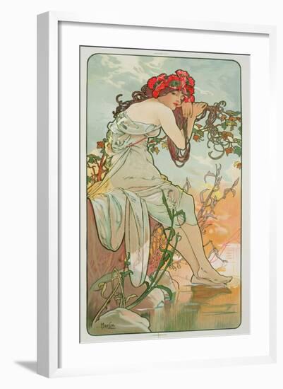 The Seasons: Summer, 1896-Alphonse Mucha-Framed Giclee Print