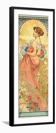 The Seasons: Summer, 1900-Alphonse Mucha-Framed Premium Giclee Print