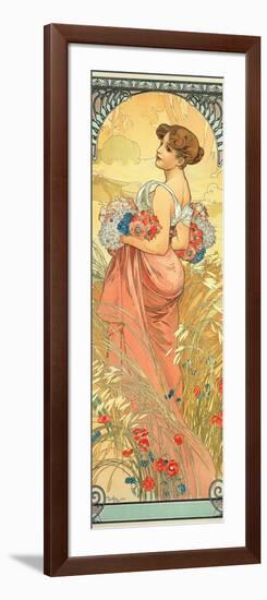 The Seasons: Summer, 1900-Alphonse Mucha-Framed Giclee Print