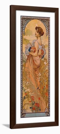 The Seasons: Summer, 1900-Alphonse Mucha-Framed Premium Giclee Print