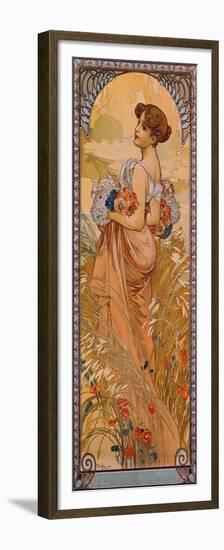 The Seasons: Summer, 1900-Alphonse Mucha-Framed Premium Giclee Print