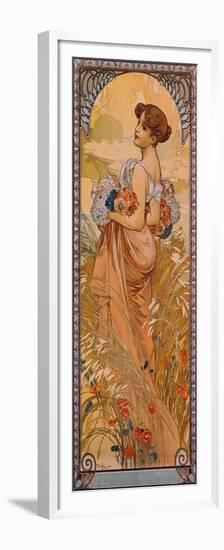 The Seasons: Summer, 1900-Alphonse Mucha-Framed Premium Giclee Print