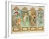 The Seasons: Variant 3-Alphonse Mucha-Framed Giclee Print