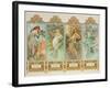 The Seasons: Variant 3-Alphonse Mucha-Framed Giclee Print