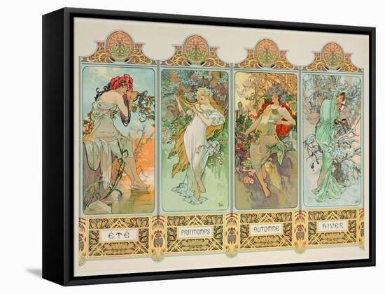 The Seasons: Variant 3-Alphonse Mucha-Framed Stretched Canvas