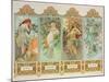 The Seasons: Variant 3-Alphonse Mucha-Mounted Premium Giclee Print