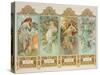 The Seasons: Variant 3-Alphonse Mucha-Stretched Canvas