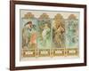 The Seasons: Variant 3-Alphonse Mucha-Framed Giclee Print