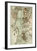 The Seasons: Winter, 1896-Alphonse Mucha-Framed Giclee Print