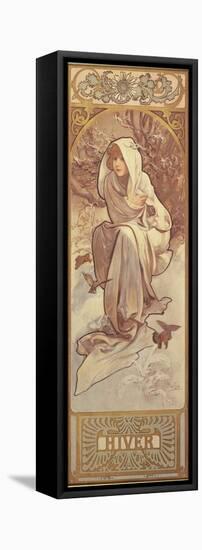 The Seasons: Winter, 1897-Alphonse Mucha-Framed Stretched Canvas
