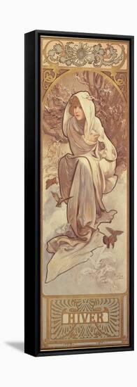 The Seasons: Winter, 1897-Alphonse Mucha-Framed Stretched Canvas