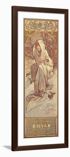 The Seasons: Winter, 1897-Alphonse Mucha-Framed Giclee Print