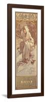 The Seasons: Winter, 1897-Alphonse Mucha-Framed Premium Giclee Print