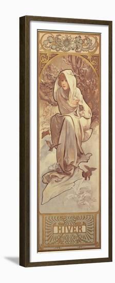 The Seasons: Winter, 1897-Alphonse Mucha-Framed Premium Giclee Print