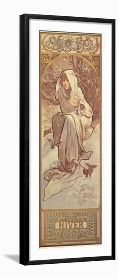 The Seasons: Winter, 1897-Alphonse Mucha-Framed Premium Giclee Print