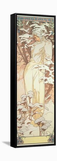 The Seasons: Winter, 1900-Alphonse Mucha-Framed Stretched Canvas