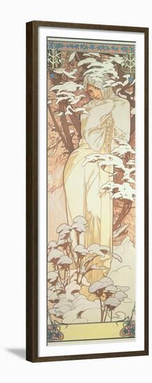 The Seasons: Winter, 1900-Alphonse Mucha-Framed Giclee Print