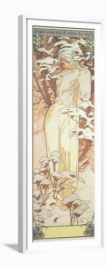 The Seasons: Winter, 1900-Alphonse Mucha-Framed Giclee Print