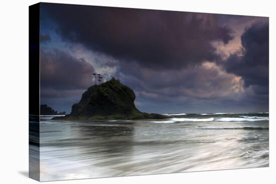 The Seastacks Along Second Beach Are Silhouetted At Sunset In Olympic National Park, Washington-Jay Goodrich-Stretched Canvas