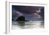 The Seastacks Along Second Beach Are Silhouetted At Sunset In Olympic National Park, Washington-Jay Goodrich-Framed Photographic Print