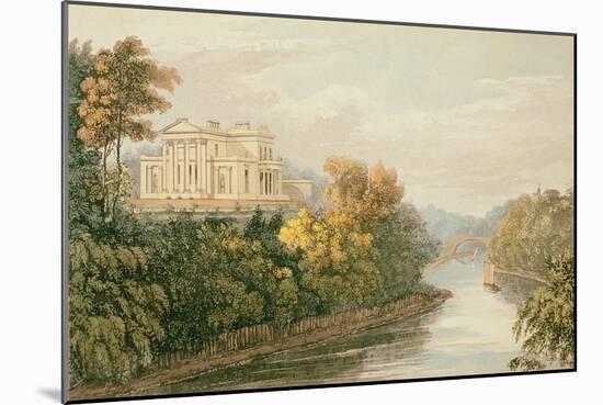The Seat of G.B. Greenough Esq., Regent's Park, from Ackermann's 'Repository of Arts'-English-Mounted Giclee Print