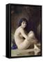 The Seated Bather-William Adolphe Bouguereau-Framed Stretched Canvas