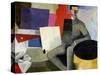 The Seated Man, or the Architect-Roger de La Fresnaye-Stretched Canvas