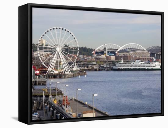 The Seattle Great Wheel, Seattle, Washington, USA-Jamie & Judy Wild-Framed Stretched Canvas