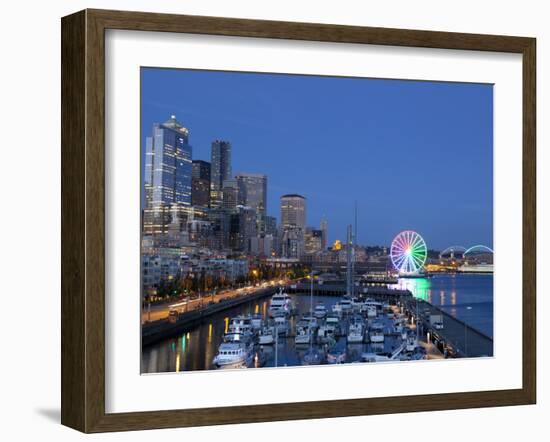 The Seattle Great Wheel, Seattle, Washington, USA-Jamie & Judy Wild-Framed Premium Photographic Print