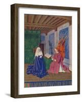 'The Second Annunciation', c1455, (1939)-Jean Fouquet-Framed Giclee Print