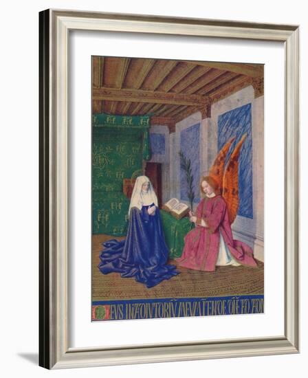 'The Second Annunciation', c1455, (1939)-Jean Fouquet-Framed Giclee Print