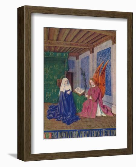 'The Second Annunciation', c1455, (1939)-Jean Fouquet-Framed Giclee Print