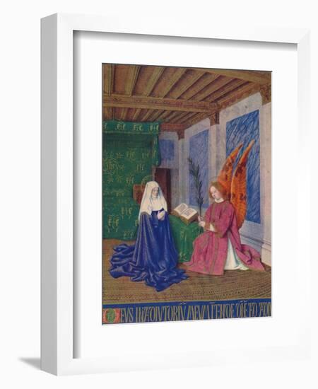 'The Second Annunciation', c1455, (1939)-Jean Fouquet-Framed Giclee Print