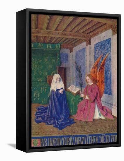 'The Second Annunciation', c1455, (1939)-Jean Fouquet-Framed Stretched Canvas